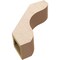 Ekena Millwork 5-inch W x 16-inch D x 16-inch H Stanfield Rough Cedar Woodgrain TimberThane Knee Brace, Primed BRCUR05X16X16STARCPR - alternate 3
